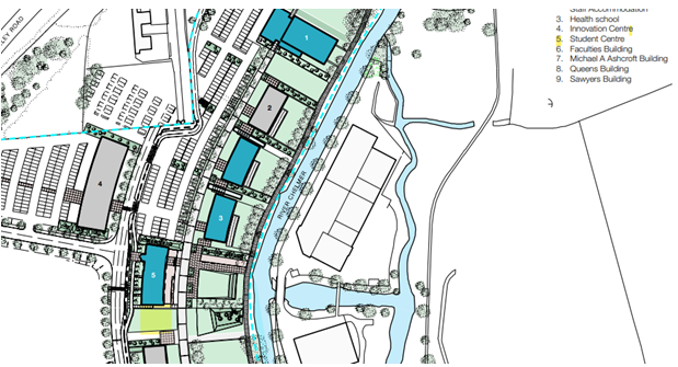 Figure 1: Master Plan of Rivermead Campus, Anglia Ruskin University